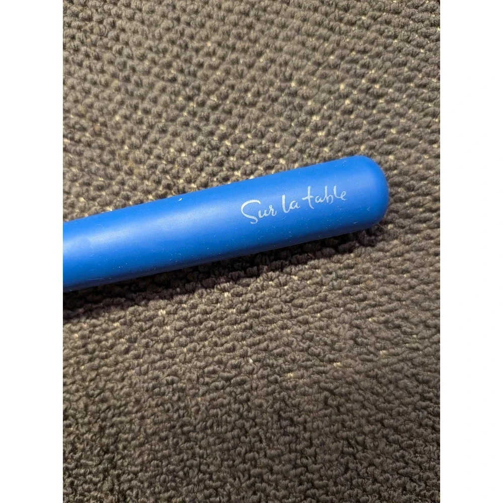Tovolo for Sur La Table Silicone Scoop & Strain Tool Royal Blue Kitchen Gadget